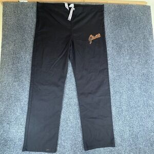 Cherokee Uniforms Scrub Pants Mens Small Black San Francisco Giants Baseball MLB